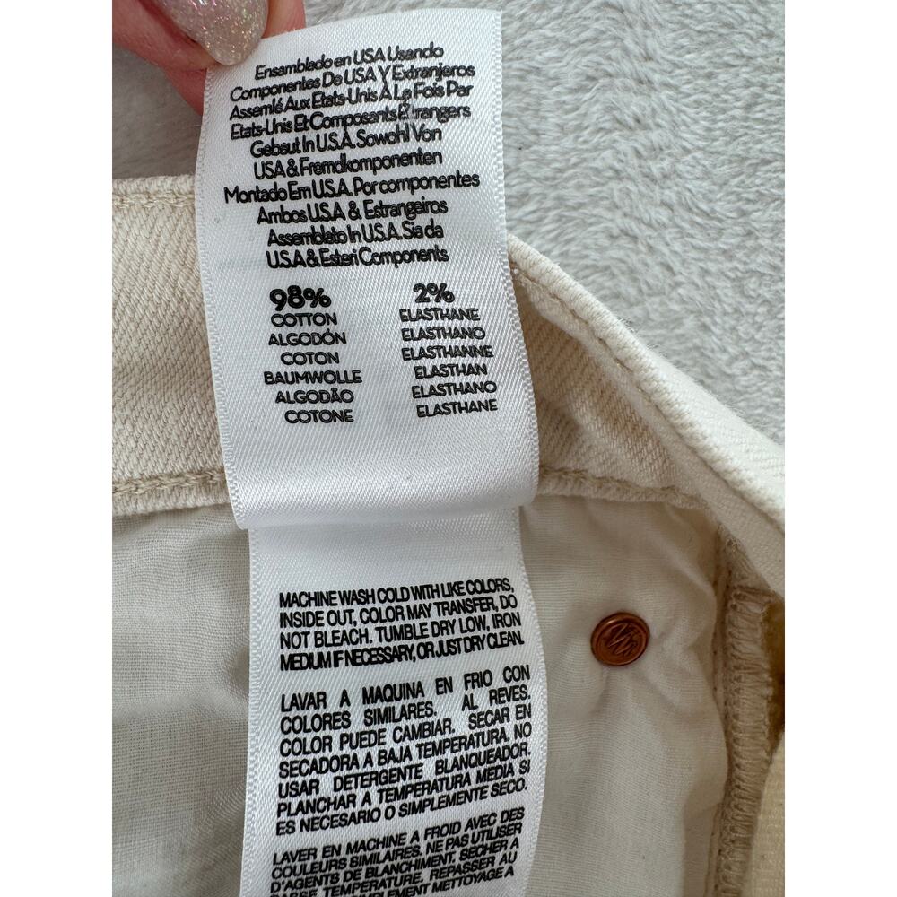 Mother Jeans The Dodger Ankle Denim White Act Natural Wide Leg 25 Run Big - Picture 12 of 12